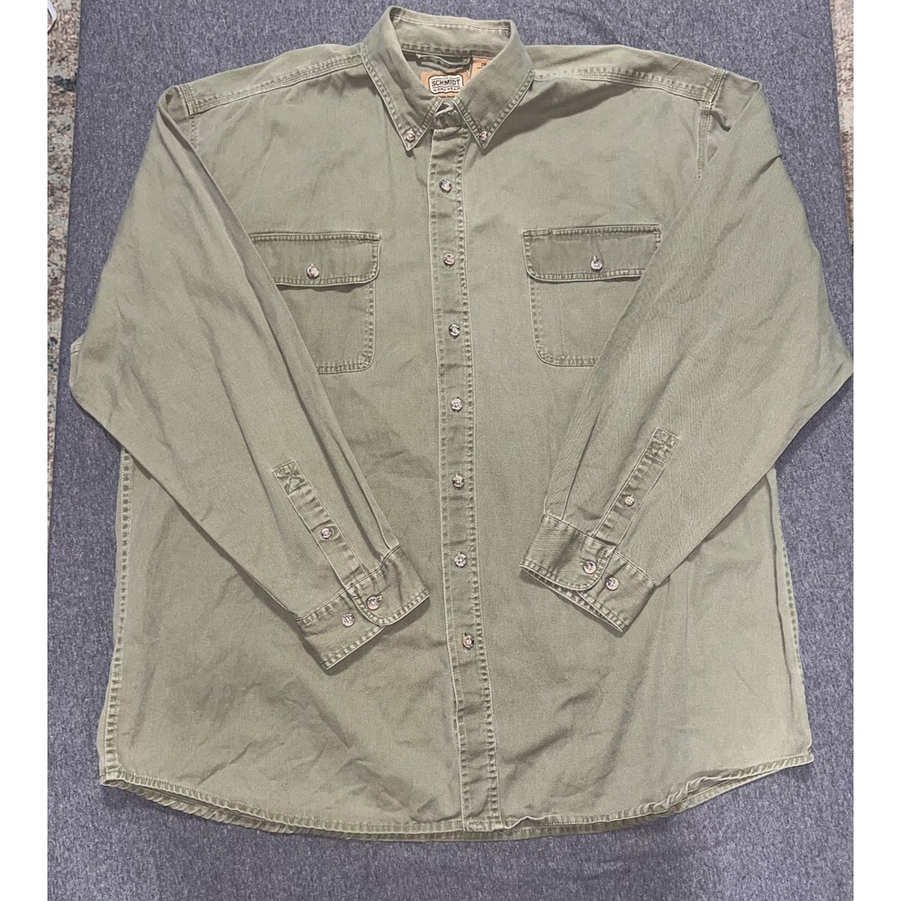 C.E. Schmidt Workwear Long Sleeve Shirt Mens Size 2XLT Green